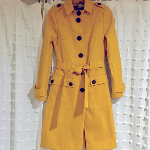 Victoria's Secret Jackets & Blazers - H.P.!!! Victoria's secret Wool blend yellow coat